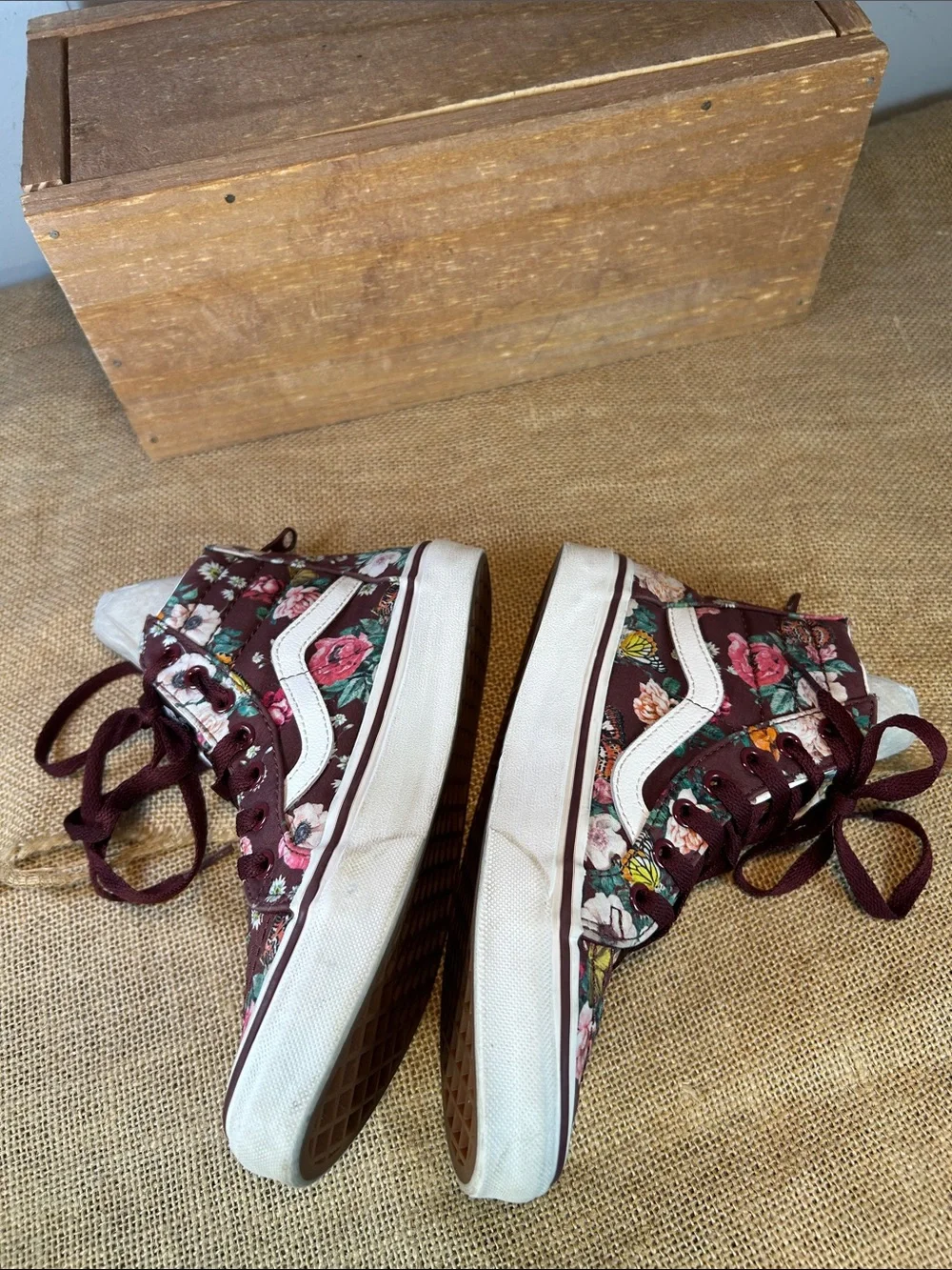 Vans Floral and Butterfly High top Sneakers